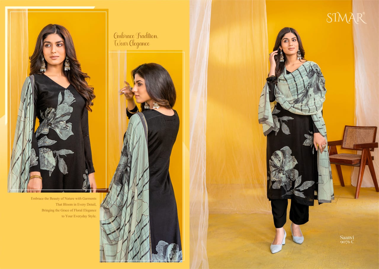 Saanvi By Glossy Viscose Digital Printed Dress Material Orders In India